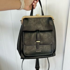 ECOSUSI Women's Small Casual Black Backpack/Crossbody
